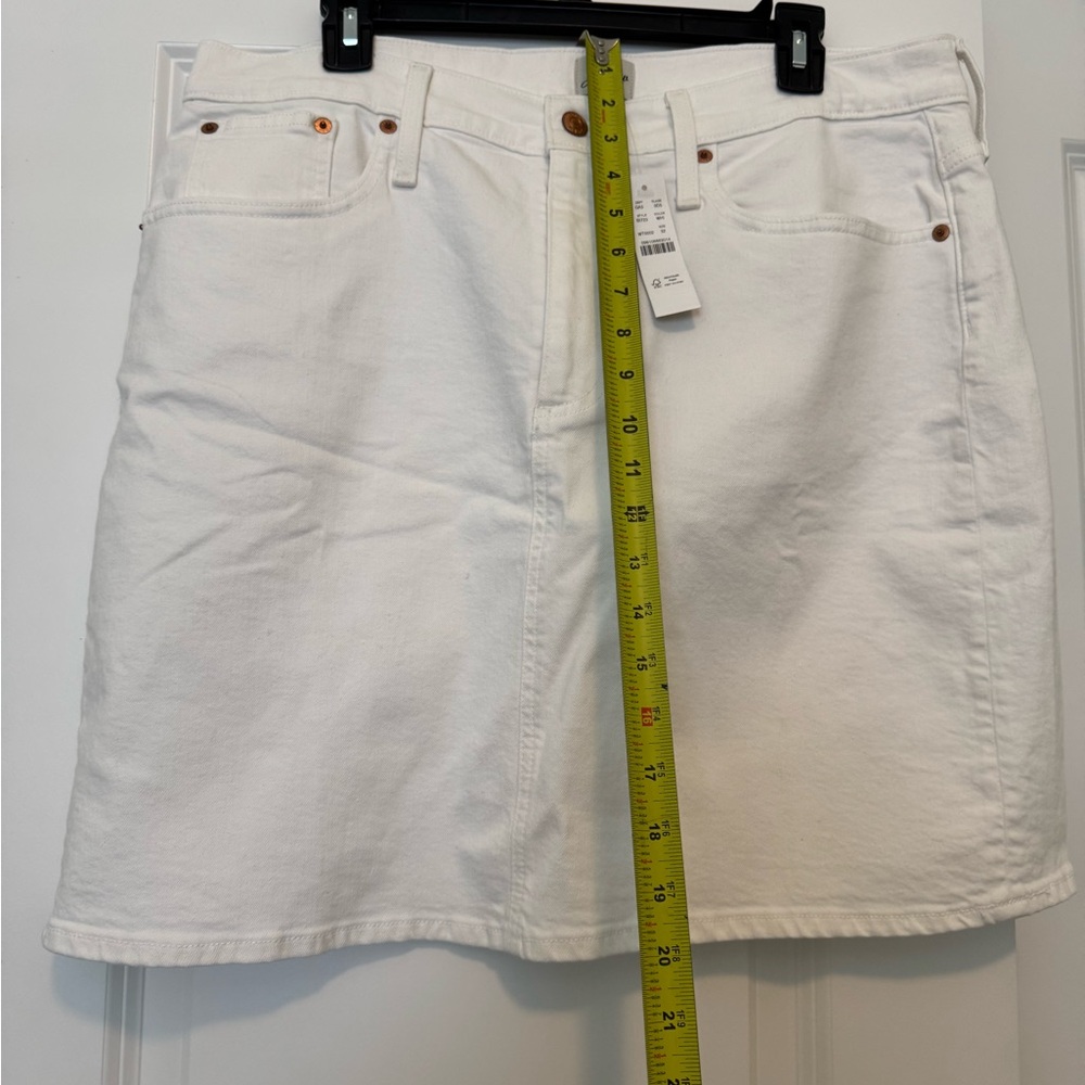 Brand New J. Crew Classic White Denim Skirt